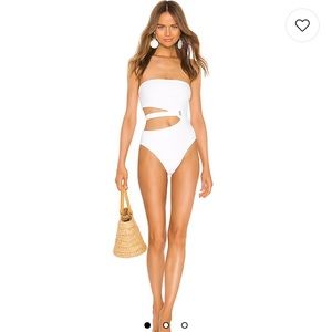 Lovers + Friends American Girl One Piece in White